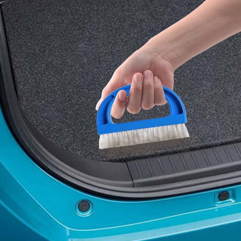 فرشاة تنظيف إطارات السيارة بمقبض منحني ، شعيرات دقيقة ، مزيل الغبار ، فرشاة التنظيف ، ملحقات تنظيف السيارات