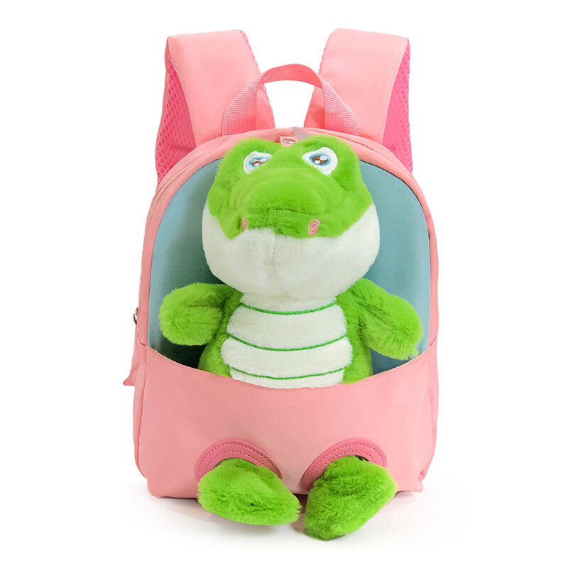 حقائب ظهر تمساح مبتكرة لطيفة للأطفال ، دمية قطيفة قابلة للفصل ، حقيبة ظهر صغيرة للأطفال ، حقائب مدرسية جميلة ، جديدة