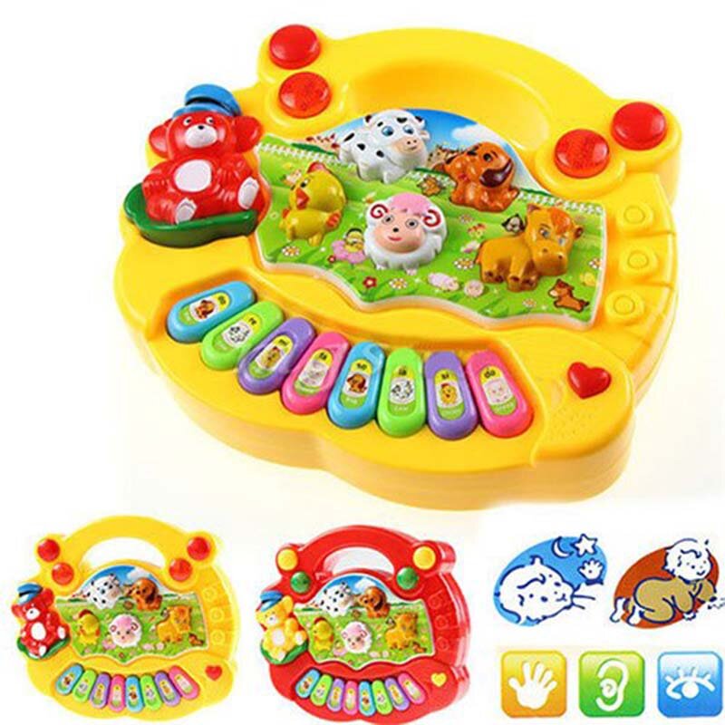 آلة موسيقية للتعليم المبكر للأطفال ، لعبة طفل يبلغ من العمر 1 سنة ، بيانو مزرعة حيوانات ، ألعاب تنموية موسيقية للأولاد