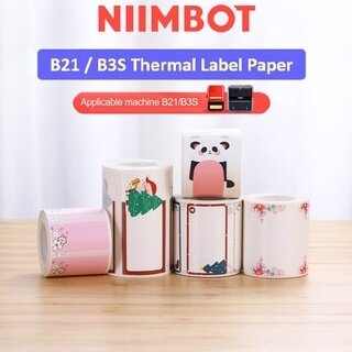 Niimbot B21/B3S تسمية ورق الطباعة الحرارية لصيقة علامة ثلاثة برهان ورق اصطناعي حراري مقاوم للماء ومقاومة للخدش-1