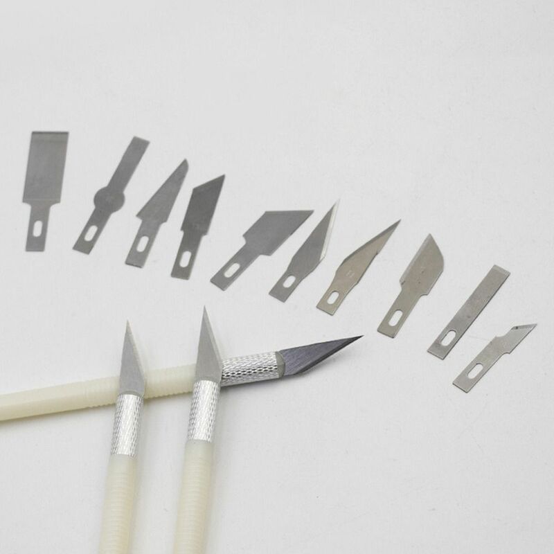 13 قطعة/المجموعة الدقة الحرفية سكين غير زلة المعادن المبضع سكين أدوات كيت القاطع DIY العمارة النمذجة النقش الحرفية السكاكين