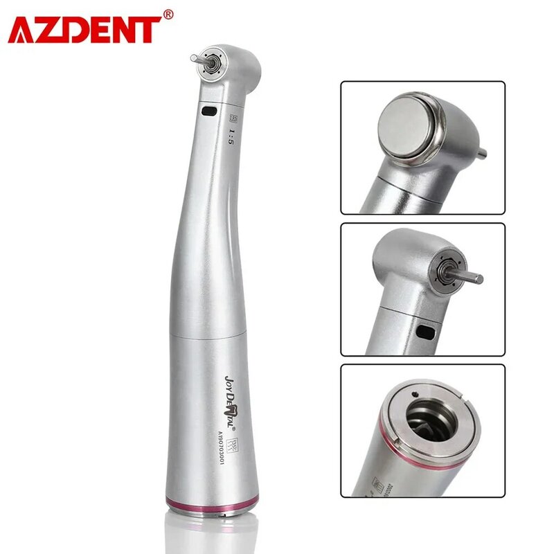 AZDENT-انخفاض سرعة الأسنان قبضة ، زيادة حلقة حمراء ، زاوية كونترا ، رذاذ الماء الداخلي ، الألياف البصرية ل E-نوع المحرك ، 1:5