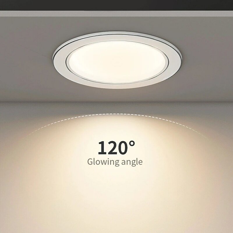 مصابيح LED مستديرة النازل لغرفة المعيشة ، مصباح السقف راحة ، لوحة أسفل الأضواء ، إضاءة الأضواء ، 5 واط ، 9 واط ، 12 واط ، 15 واط ، 10 قطعة لكل مجموعة