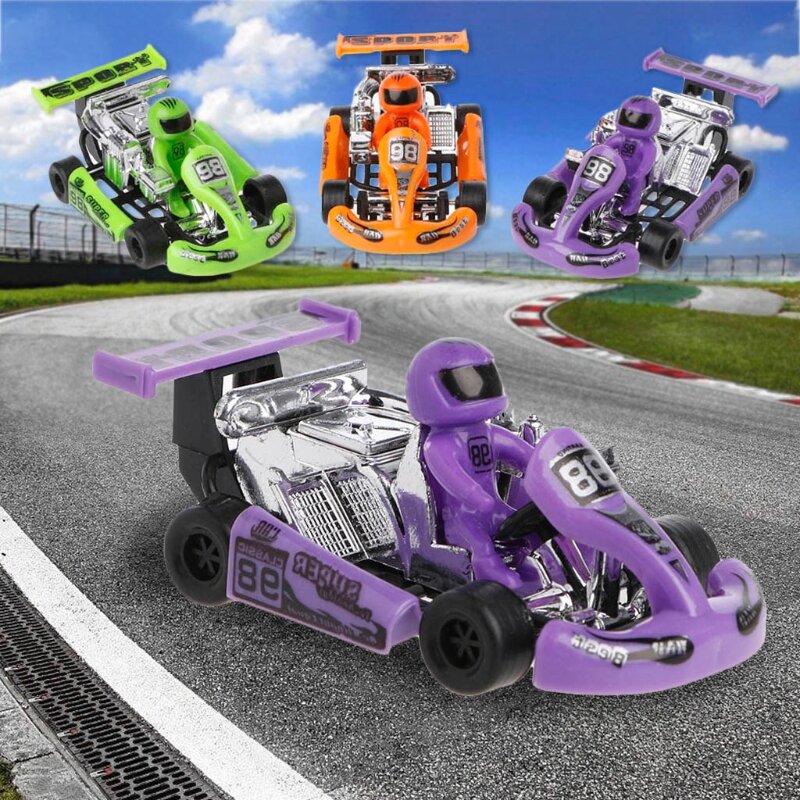 لعبة سباق من خليط معدني طراز Go-Kart، لعبة سحب محرك بلاستيكي للمركبة الرياضية