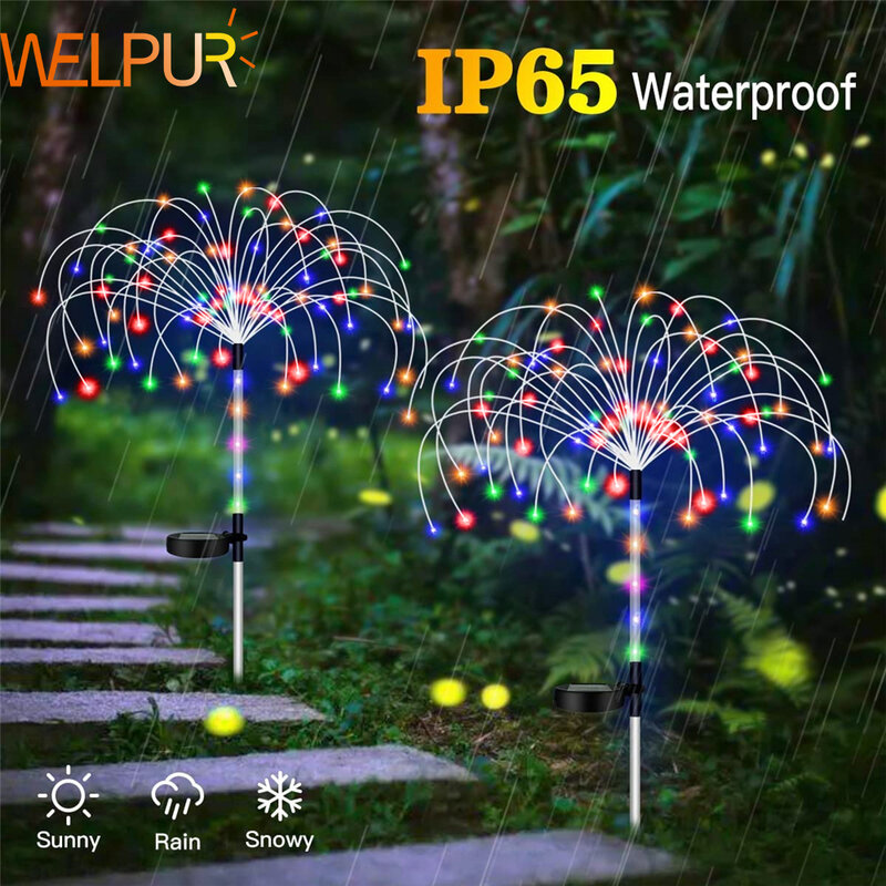 240 LED الألعاب النارية الخفيفة في الهواء الطلق الشمسية مقاوم للماء أضواء الجنية عيد الميلاد حديقة الديكور في الحديقة حفل زفاف الألعاب النارية الخفيفة