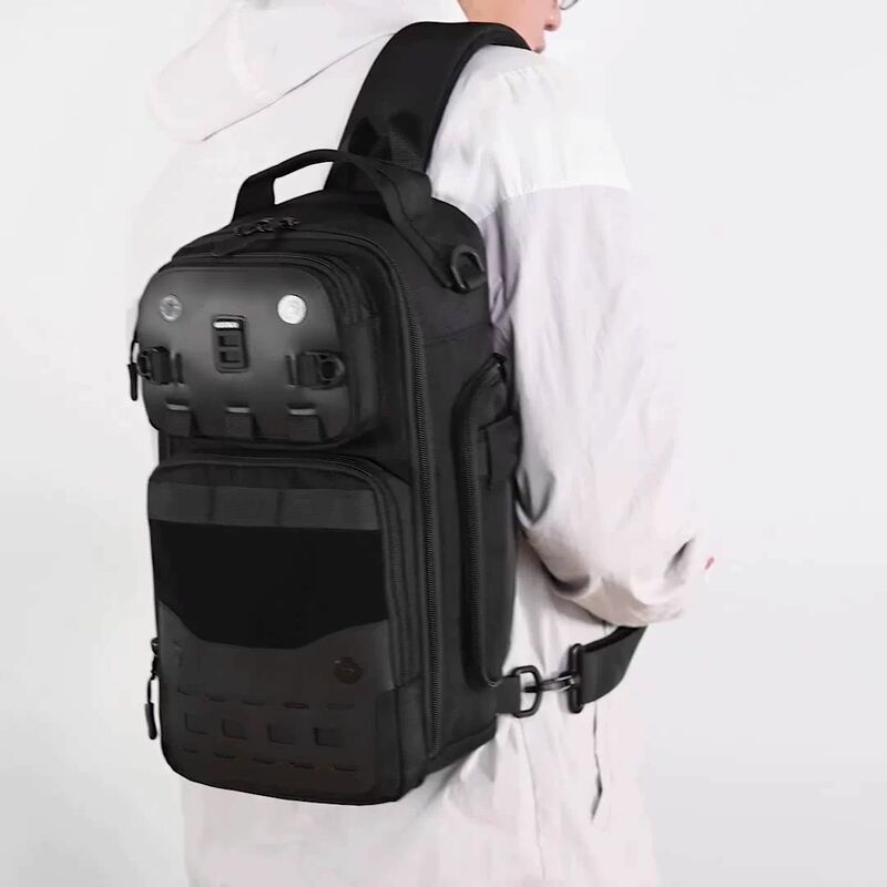 OZUKO-حقيبة صدر تكتيكية مقاومة للماء للرجال ، الرياضة في الهواء الطلق ، حقيبة كتف للذكور ، حقائب حبال متقاطعة مع الجسم ، جودة عالية