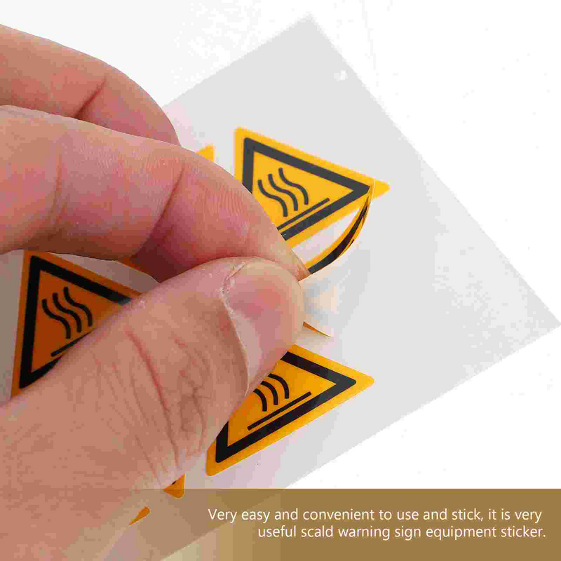معدات الورق الصناعي Pp لعلامات التحذير ، انتبه إلى الملصقات التحذيرية ذات درجة الحرارة العالية ، ملصق تحرق ، 10 من الدرجة الأولى