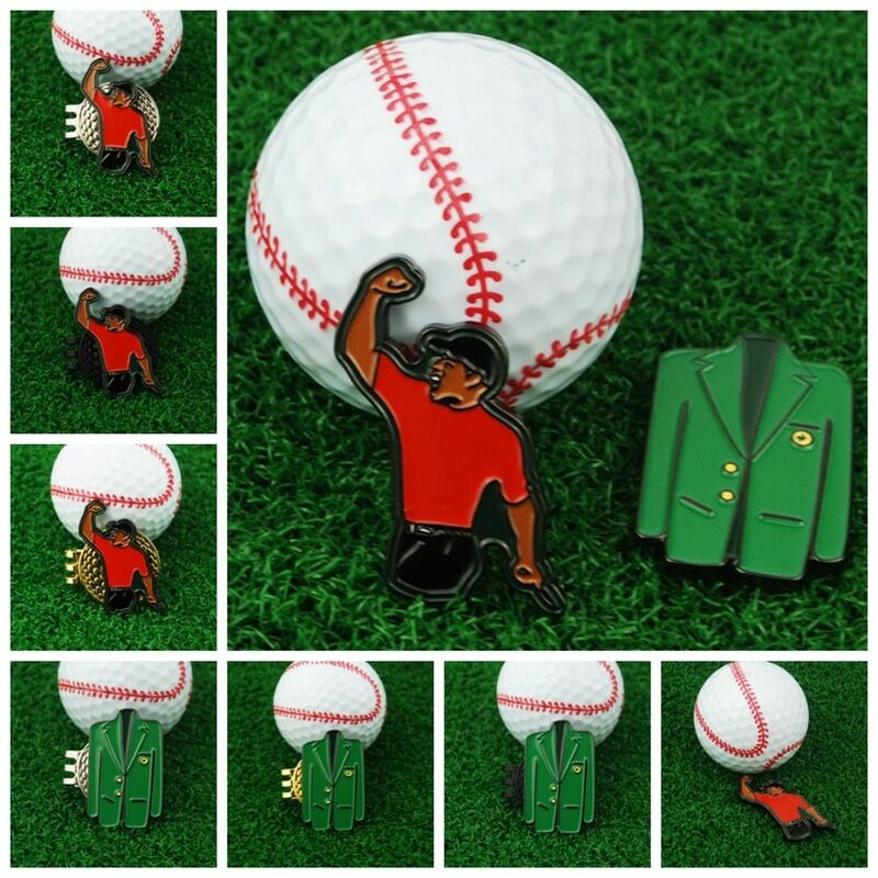 سترة خضراء علامة كرة الغولف ، علامة سبيكة دائمة ، مشبك قبعة المغناطيس ، الإبداعية ، متعدد الألوان ، علامة ، هدية لاعب الغولف