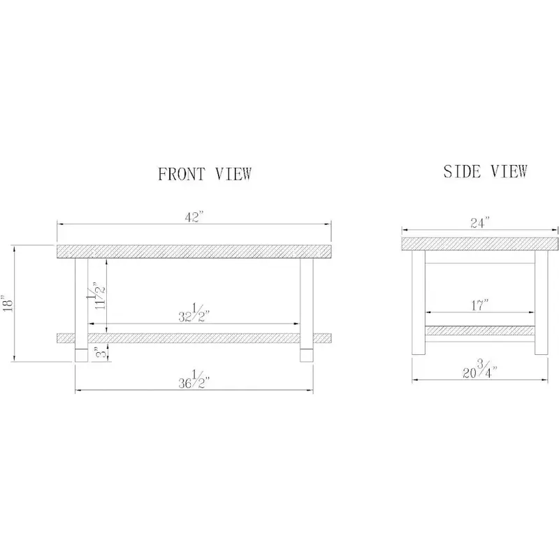 طاولة جانبية للسرير بني اللون ، أثاث غرفة المعيشة ، طاولات مركزية لغرفة المعيشة ، كراسي سهلة التجميع ، 42 × 24 × 18 بوصة