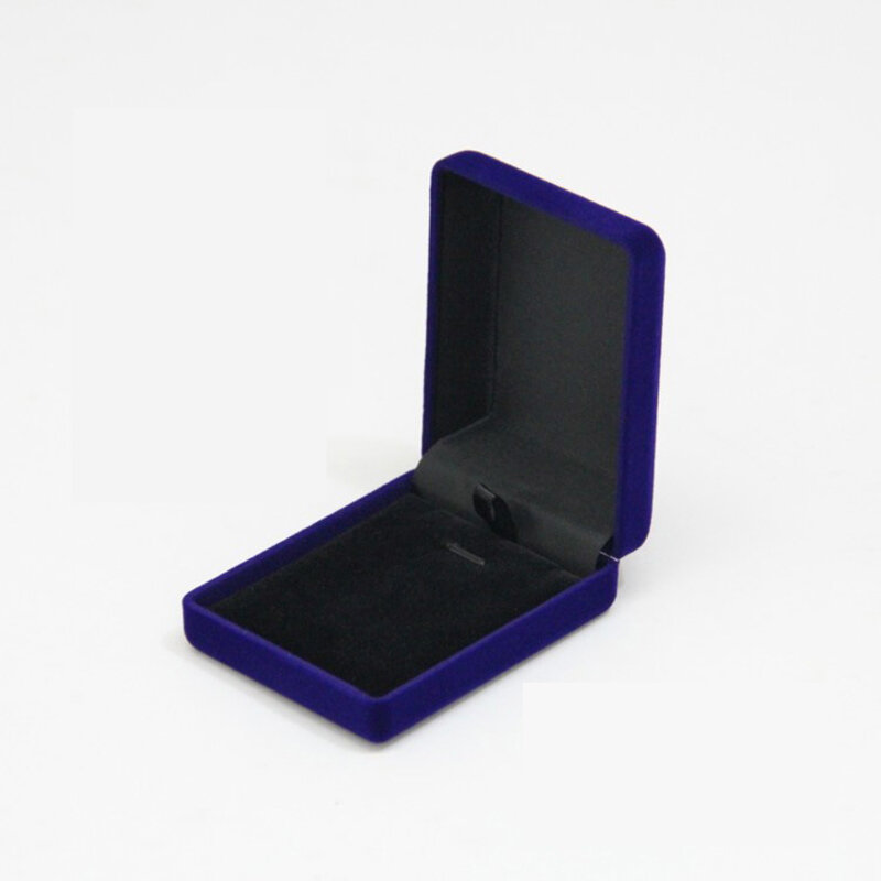 الجملة قلادة قلادة سلسلة تخزين حزمة هدية صندوق لينة أسود أزرق/أحمر/المخملية النعش الأقراط الطويلة مجوهرات المنظم صندوق