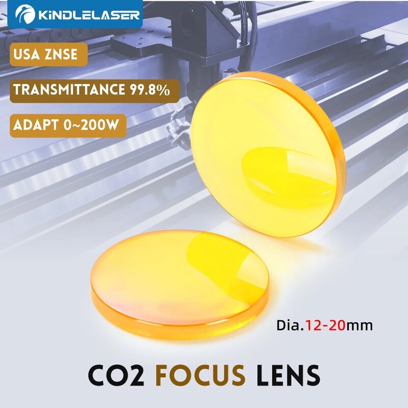 ZnSe عدسة التركيز الولايات المتحدة الأمريكية CVD عدسة Dia.12/15/18/20 FL25.4/38.1/50.8/63.5/76.2/101.6/127/160 مللي متر لآلة القطع النقش بالليزر CO2