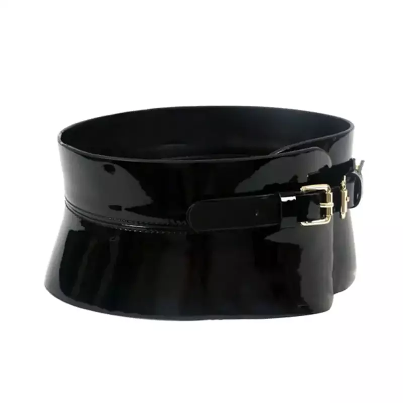 أحزمة حزام جلد سوداء للنساء ، معطف بتصميم للسيدات ، حزام خصر غير رسمي ، موضة عتيقة ، نوع زخرفي ، FCO222 ، جديد ،