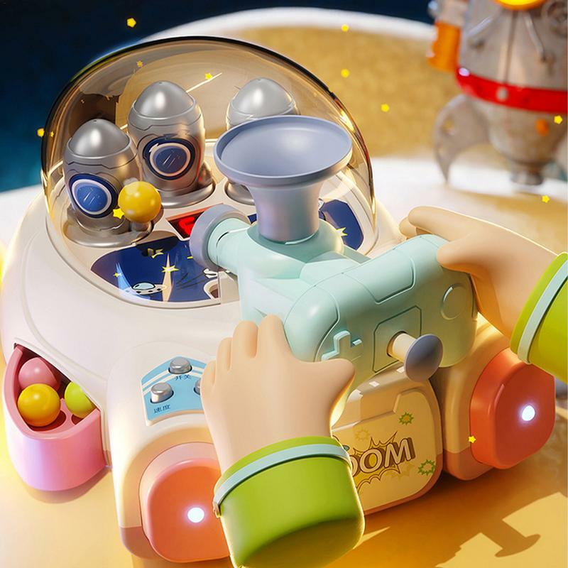 آلة الكرة والدبابيس للأطفال ، على شكل سفينة الفضاء ، ألعاب ممتعة ، تعلم العواطف ، من خلال اللعب ، والعمل ولعبة رد الفعل للأطفال 3 والأسرة