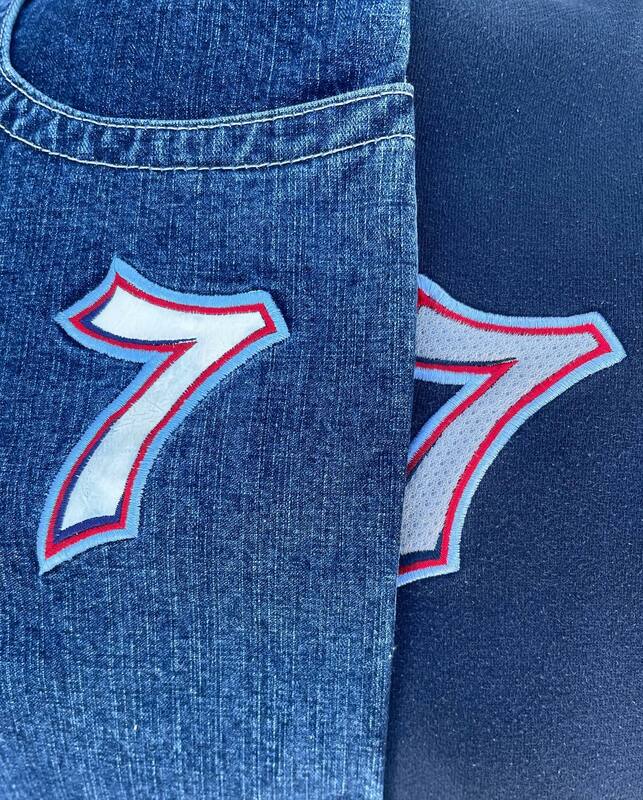 JNCO-طقم جينز فضفاض من قطعتين للرجال ، هاراجاكو ، Y2K ، مطرز ، ملابس الشارع الكلاسيكية ، بدلة رياضية ، ساق واسعة ، ملابس