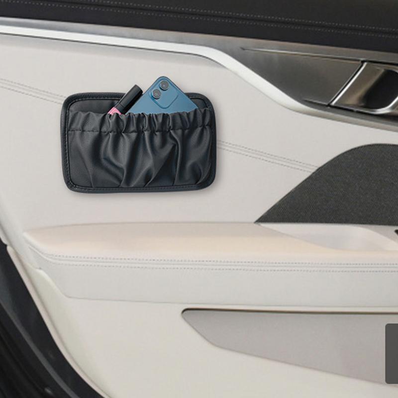 حقيبة تخزين السيارة ذاتية اللصق ، جيب تخزين السيارات ، منظم لوحة القيادة ، السيارة ، متعددة الوظائف