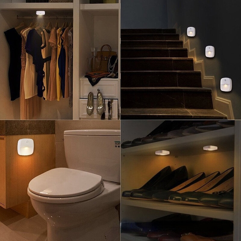 مصباح LED صغير لجسم الإنسان ، خزانة ، مستشعر ذكي للجدار ، ضوء ليلي للمطبخ ، غرفة ، مصباح درج ، ديكورات منزلية