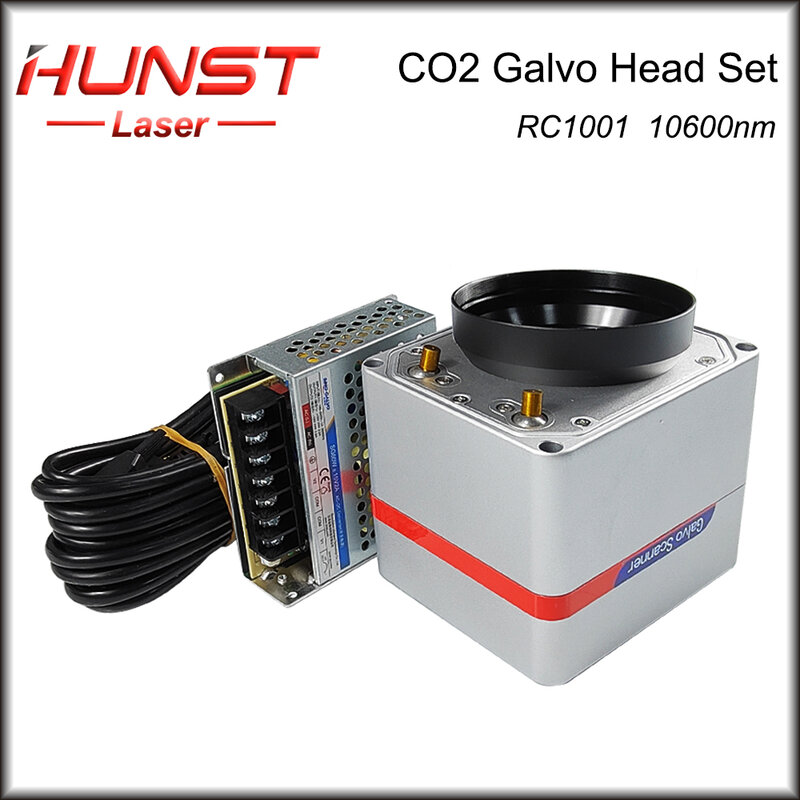 Hunst SINO-GALVO RC1001 CO2 الليزر المسح الضوئي غالفو رئيس مجموعة 10600nm فتحة 10 مللي متر الجلفانومتر الماسح الضوئي مع امدادات الطاقة