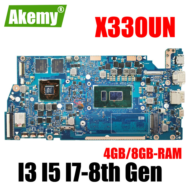 X330U اللوحة الأم ل ASUS VivoBook S13 X330UN I330UN دفتر اللوحة الرئيسية I3-8130U I5-8250U 4 جيجابايت/8GB-RAM 100% العمل