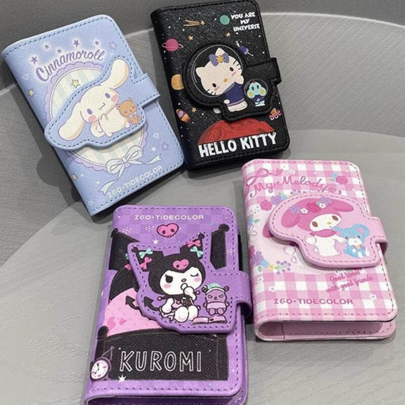 حقيبة بطاقات Hellos Kittens للنساء ، وظيفة لطيفة متعددة البطاقات ، غلاف البطاقة ، مستند ، سعة كبيرة ، حقائب تخزين ، هدية نسائية