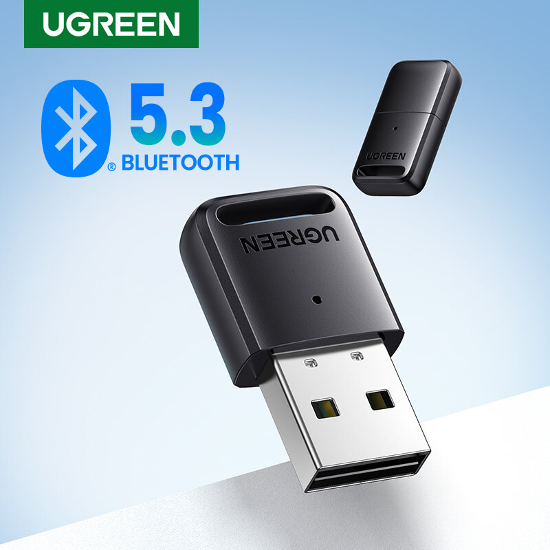 UGREEN USB بلوتوث 5.0 جهاز ريسيفر استقبال وإرسال محول دونغل ل ماوس لاسلكي سماعة الكمبيوتر الموسيقى الصوت بلوتوث 5.0 محول