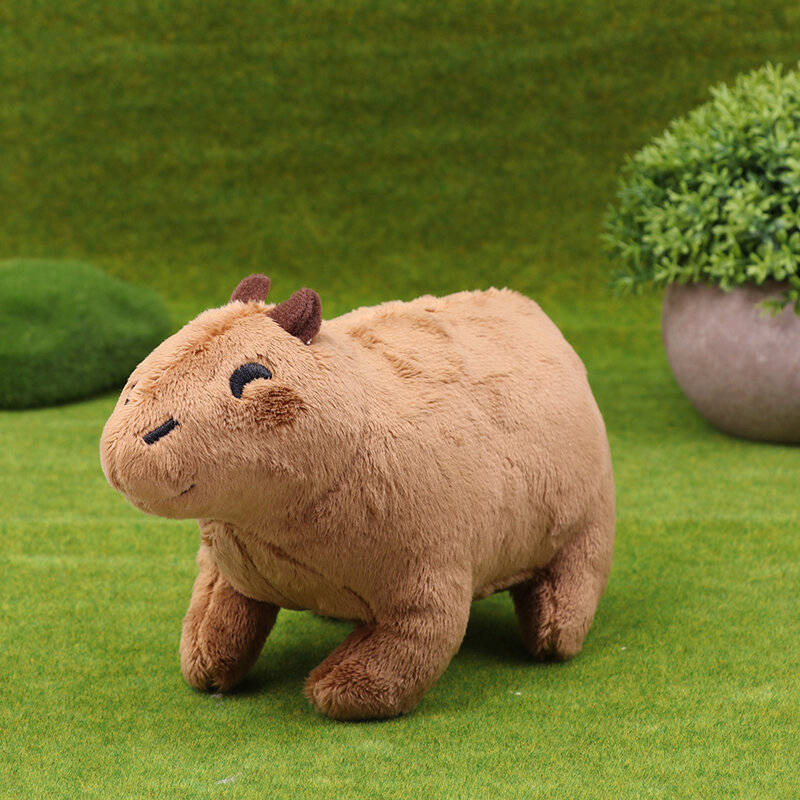 رائجة البيع 18 سنتيمتر محاكاة لينة Fluffty Capybara محشوة الحيوانات دمى الاطفال اللعب هدية عيد الميلاد