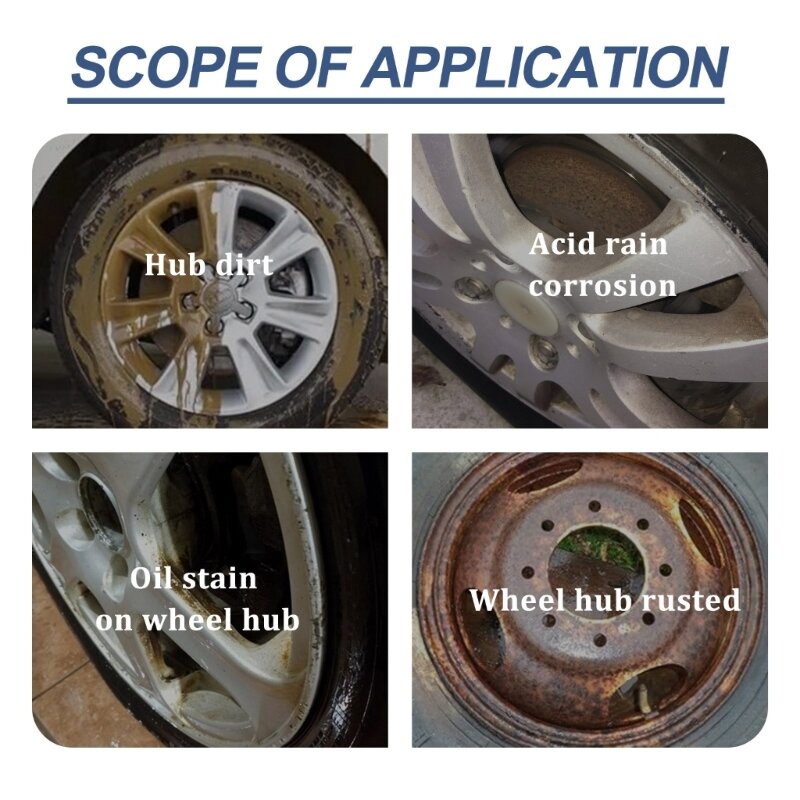 محلول تنظيف العجلات غير الحمضي، منظف عجلات المرآب يحقق عجلات نظيفة