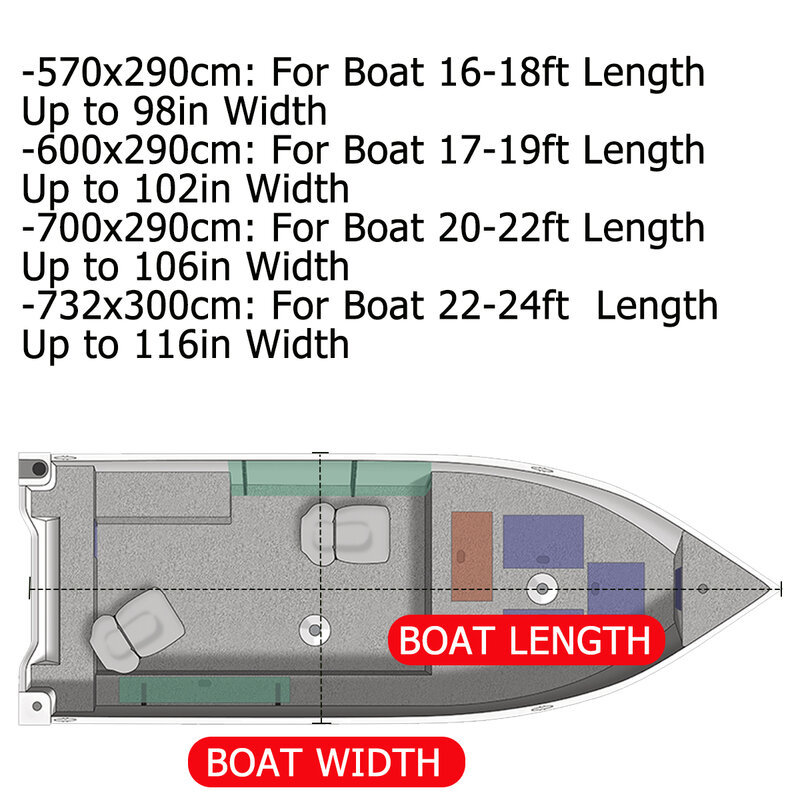 600D 16-24FT مقاوم للماء الثقيلة مركز وحدة التحكم T-Top سقف غطاء قارب واقية من الشمس البحرية قماش اكسسوارات للقوارب يخت