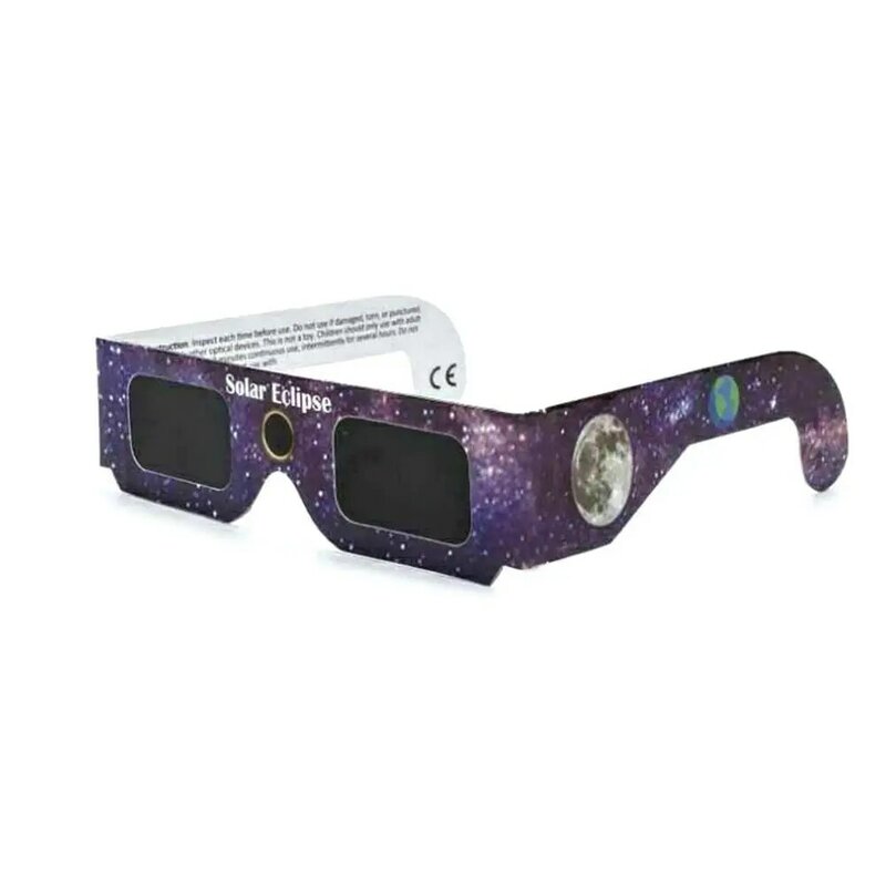 نظارات الكسوف الشمسية ، نظارات ورقية ثلاثية الأبعاد ، نظارات عرض الكسوف Vr ، تحمي العينين ، لون عشوائي ، 2024 ، 100 قطعة لكل مجموعة