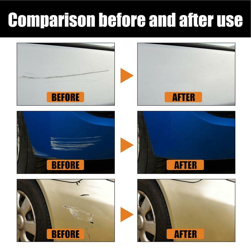 مزيل إصلاح خدوش السيارة مع الإسفنج والمنشفة ، لوازم تنظيف السيارات ، العناية بالشمع والتلميع