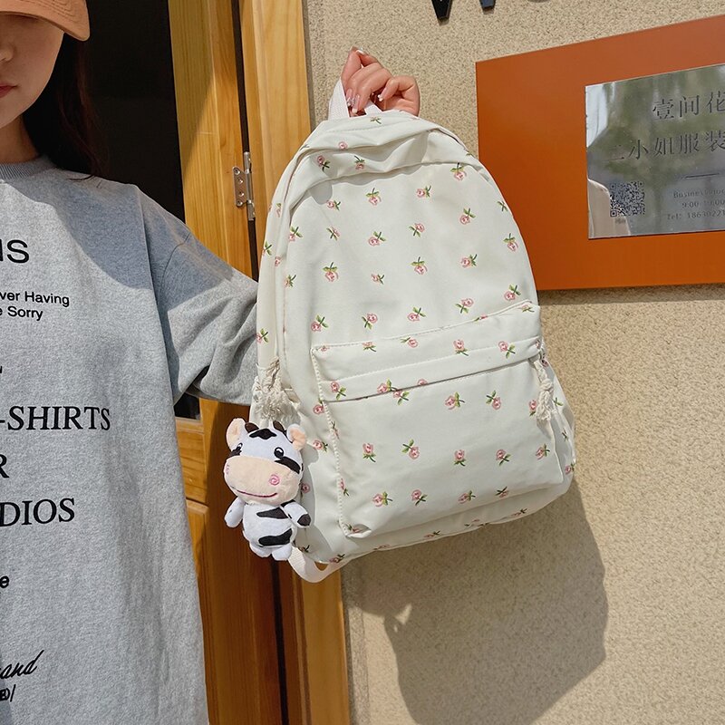 حقائب مدرسية أنيقة على الطراز الرعوي للنساء والفتيات ، حقيبة ظهر للأطفال ، تصميم جديد ، ناعم