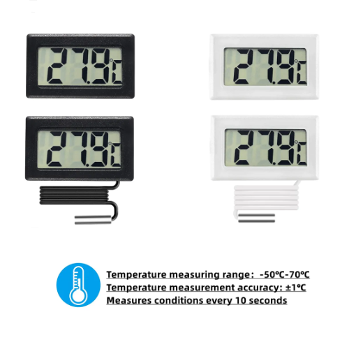 مستشعر درجة حرارة LCD رقمي مصغر لخزان الأسماك ، داخلي ، مريح ، مقياس الرطوبة ، عداد المياه