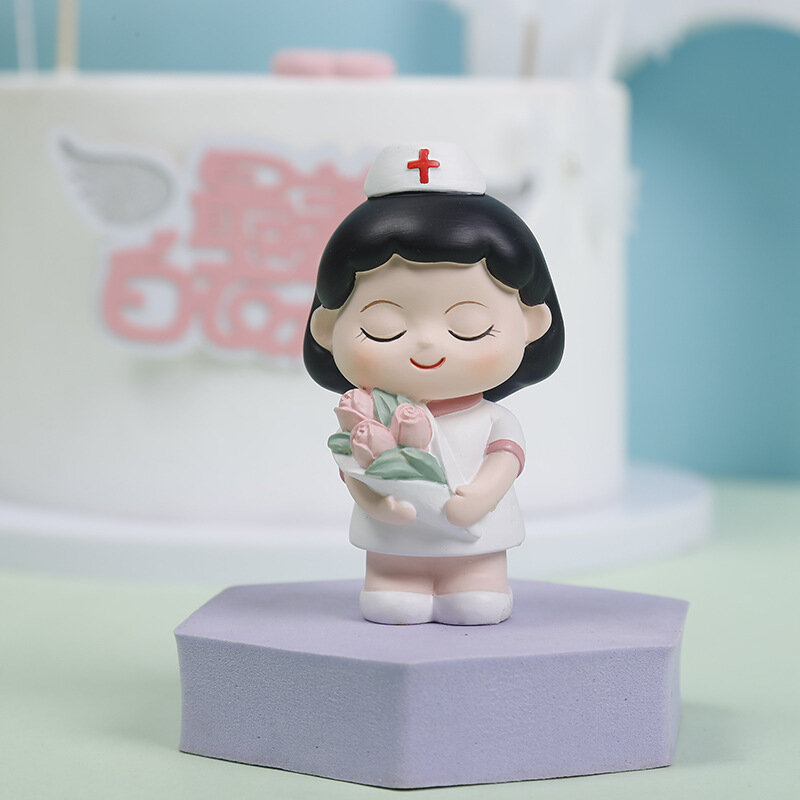 ملاك في ديكور ممرضة الراتنج الأبيض ، الدعائم الصورة ، ديكور المنزل
