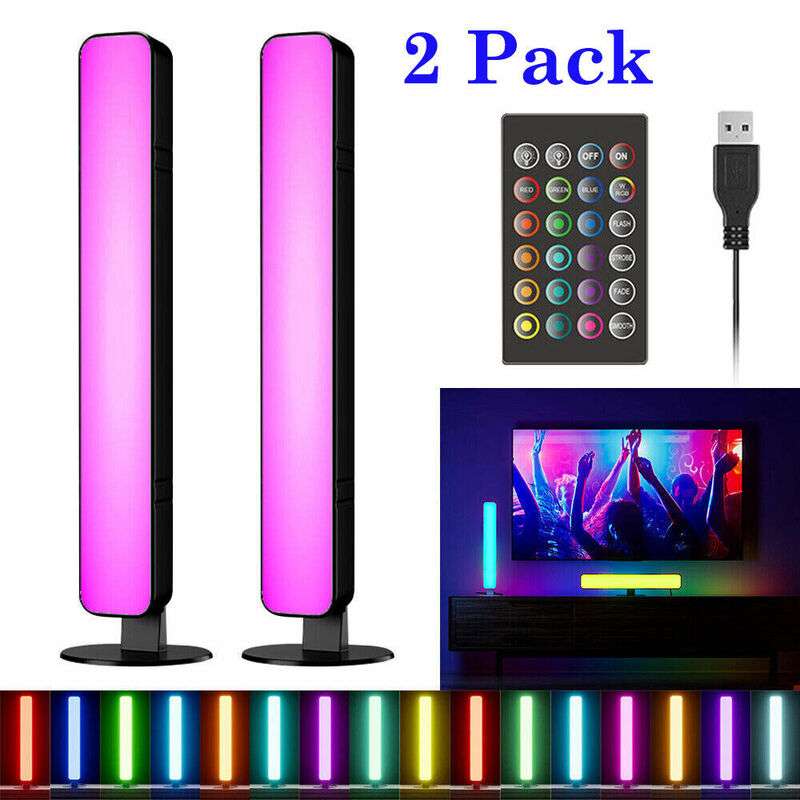 قضبان إضاءة RGB LED USB ، 16 لون متغير ، إضاءة خلفية للتلفزيون ، مزامنة الموسيقى ، مصباح محيط ، شرائط إيقاعية للحانات ، غرفة الألعاب ، ديكور رف الكتب