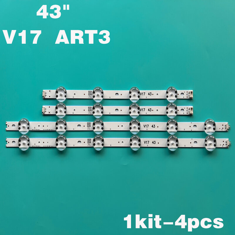 4 قطع إضاءة خلفية LED لـ 43uj6510 43LJ622V 43UJ675V 43UJ655V 43UJ670V 43UJ670V 43UJ651V 43LV340C 43LJ610V V17 43 ART3 43uj6525 43uj656565