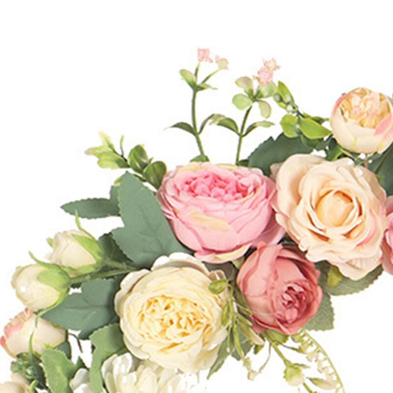 إكليل زهور اصطناعية للباب الأمامي ، إكليل زهور لحفلات الزفاف ، الاحتفال بالعيد ، شرفة الحفلات ، ديكور المنزل ، 40: