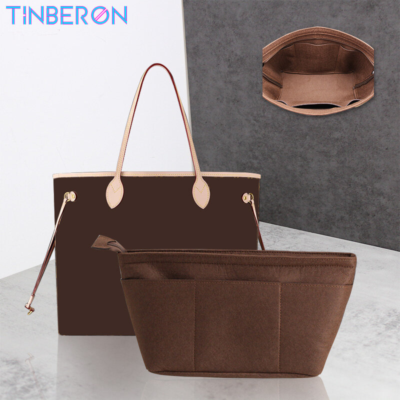 TINBERON-منظم لحقيبة التجميل ، بطانة شعر حقيبة ، محفظة ، حقيبة سفر ، منظم المكياج ، إدراج Pm مم ، حقيبة سفر