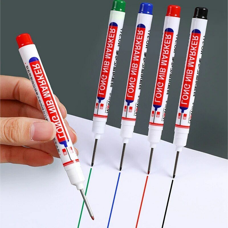 أقلام ماركر عميقة متعددة الأغراض ، أحمر ، أسود ، أزرق ، حبر أبيض ، علامات رأس طويلة ، حمام ، النجارة ، الديكور ، 20 مللي متر