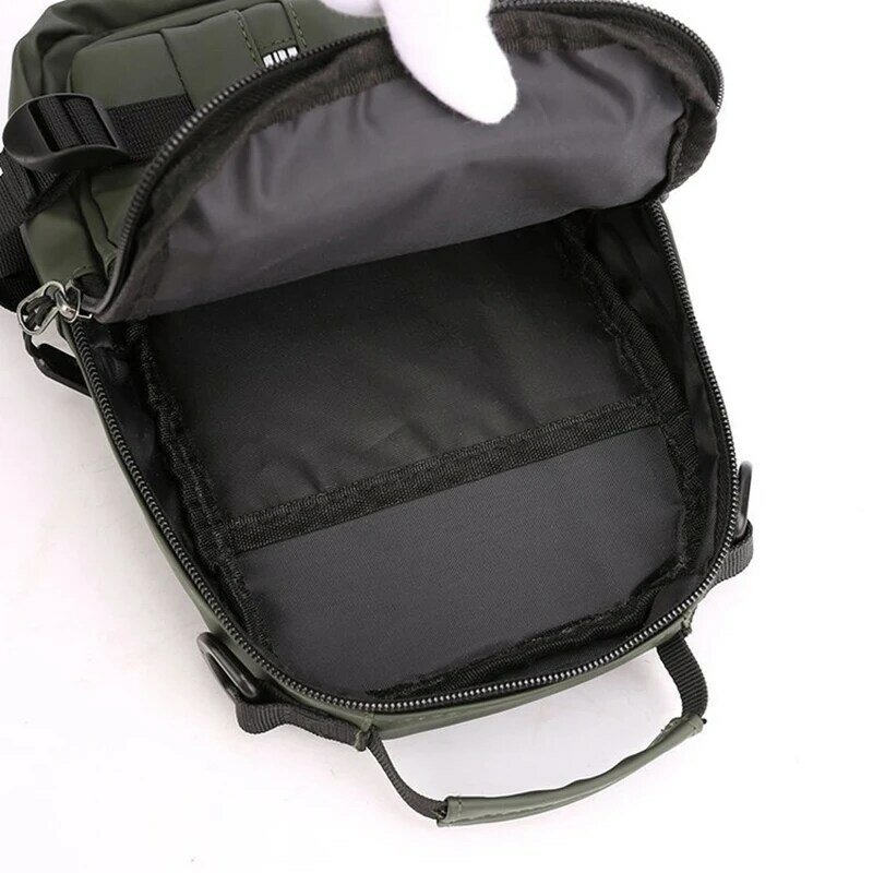 مقاوم للماء النايلون قماش حقيبة الصدر للرجال ، متعددة الوظائف ، مكافحة سرقة ، USB الشحن ، عادية ، حزمة السفر ، الذكور Crossbody