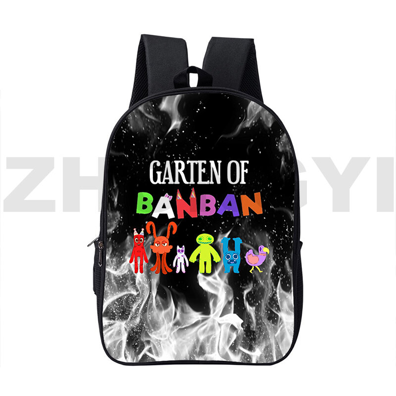 حقيبة ظهر قماشية للرجال والنساء ، حقائب ظهر من BanBan 2 ، سحاب مزدوج ، طباعة أنيمي ثلاثية الأبعاد ، مراهقين ، 16"