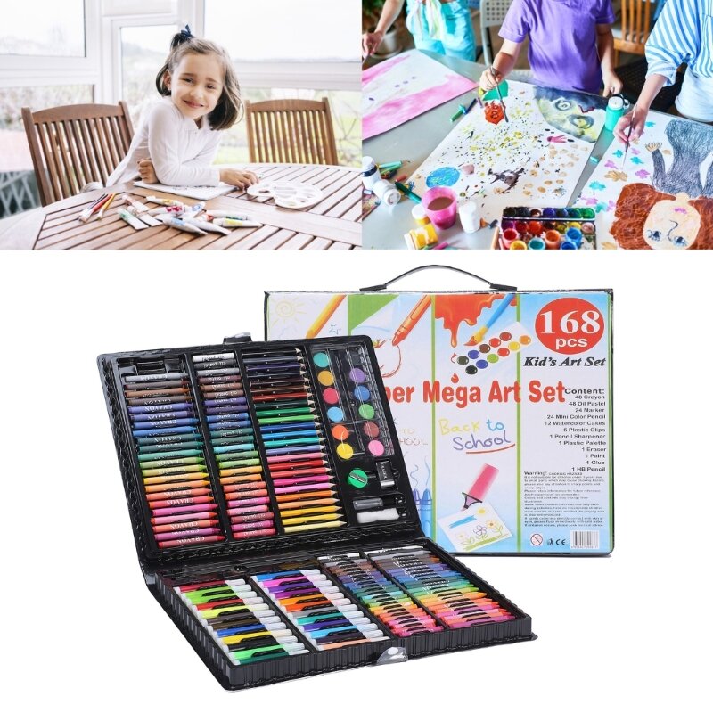 مجموعة هدايا فنية للرسم للأطفال والمراهقين والكبار، أقلام تلوين فنية، مجموعات أقلام رصاص ملونة دروبشيب