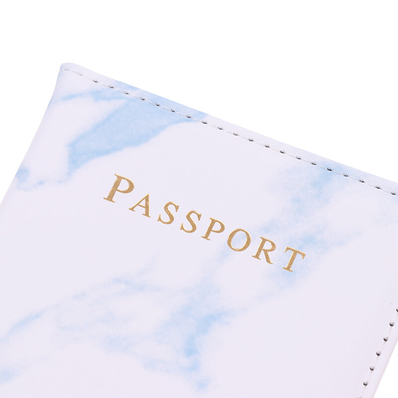 الرخام غطاء جواز سفر بولي PU الجلود حامل جواز سفر حامي حافظة منظم تذكرة وثيقة الأعمال بطاقات الهوية الائتمان المحفظة