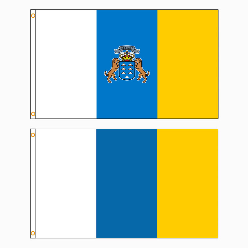 90x150 سنتيمتر علم جزر الكناري مناطق مستقلة من إسبانيا راية الديكور سارية العلم