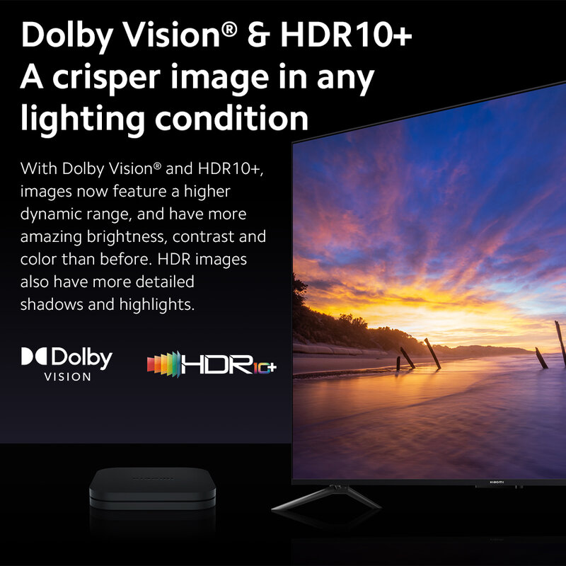 الإصدار العالمي الأصلي Xiaomi Mi TV Box S 2nd Gen Dolby Vision Google Assistant HDR10+4K Ultra HD Streaming Media Player