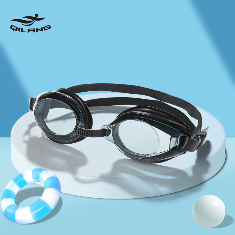نظارات السباحة مكافحة الضباب مكافحة الأشعة فوق البنفسجية عالية الوضوح مرآة مسطحة الكبار الفتيان والفتيات سيليكون السباحة الغوص نظارات