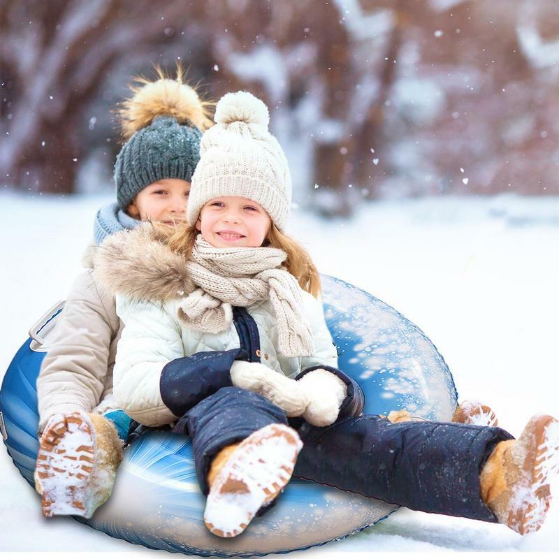 أنبوب زلاجات الثلج للخدمة الشاقة للأطفال والكبار ، ألعاب خارجية ، ألعاب شتوية ، قابلة للطي ، مزلقة ، عائلية ، مقابض