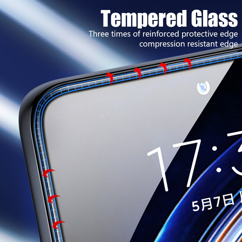 واقي شاشة من الزجاج المقسى ، غطاء كامل ، Redmi Note 12 ، 11 ، 10 ، 9 ، 8 Pro Plus ، 5G ، 11S ، 10S ، 9S ، 10C ، 9A ، 5 أو