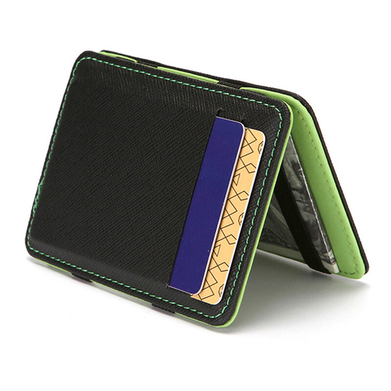 رقيقة محفظة صغيرة رجال الأعمال بو الجلود ماجيك محافظ حامل بطاقة الائتمان