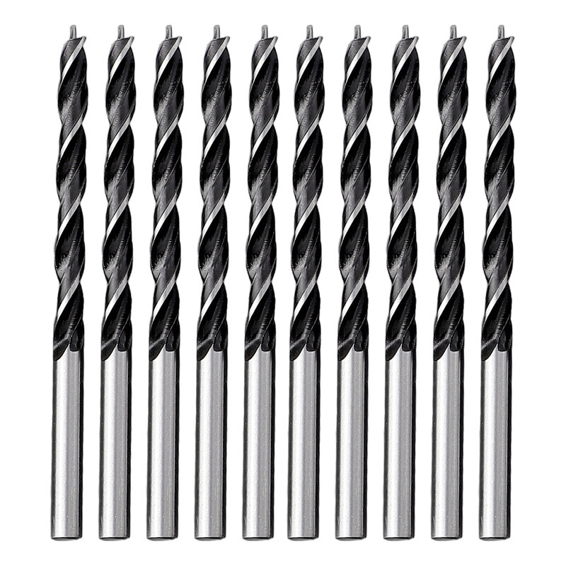10pcs Woodworking Spiral Drill Bit 5mm Diameter Wood Drills With Center Point High Strength Drilling Tool For Woodworking Tools