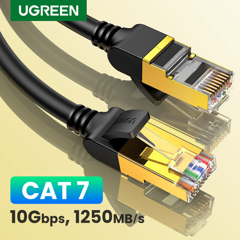 UGREEN إيثرنت كابل القط 7 Lan شبكة كابل rj 45 عالية السرعة شقة الإنترنت Lan أسلاك توصيل ل راوتر مودم Cat6 كابو إيثرنت
