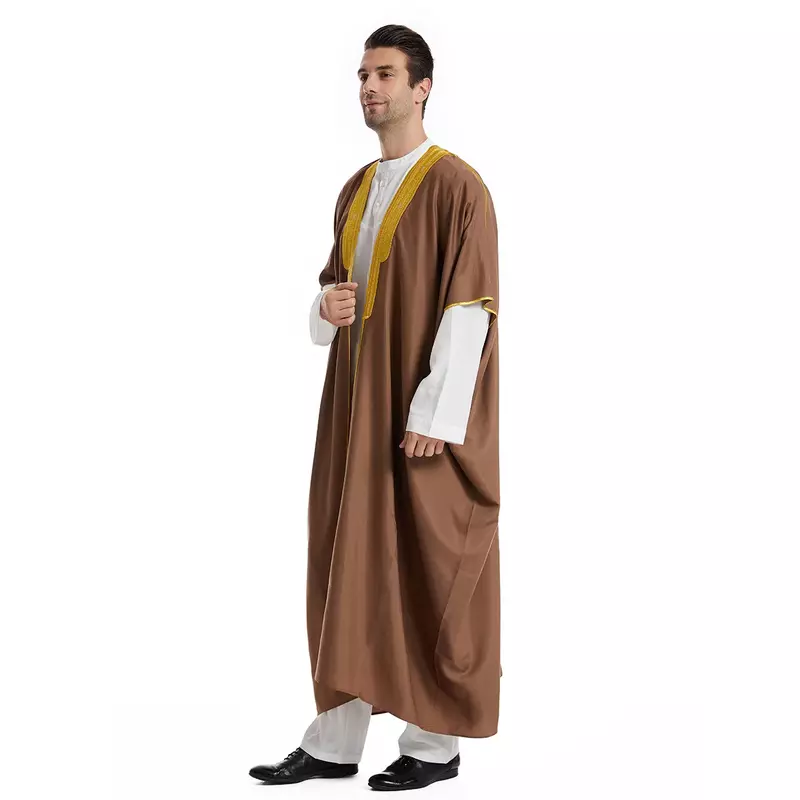 قفطان إسلامي للرجال ، ثوب عيد جبة ، كارديجان عباية ، فستان طويل ، رداء رمضان ، المملكة العربية السعودية ، دبي